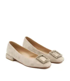 Zapatos Planos*Alma en Pena Comprar Bailarina Con Adorno Cuadrado