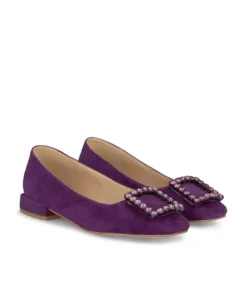 Zapatos Planos*Alma en Pena Comprar Bailarina Con Adorno Cuadrado