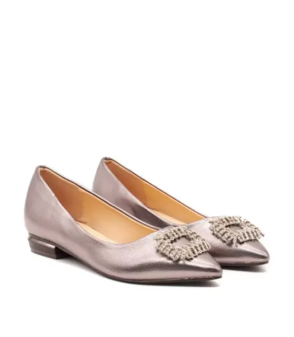 Zapatos Planos Azules*Alma en Pena Comprar Bailarina Con Broche De Pedreria