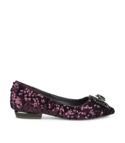 Zapatos Planos Azules*Alma en Pena Comprar Bailarina Cubierta De Lentejuelas