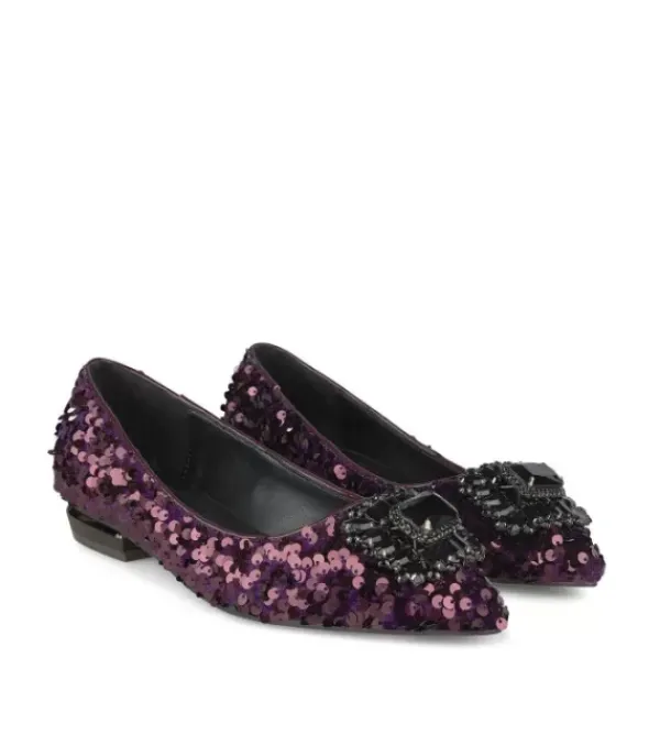 Zapatos Planos Azules*Alma en Pena Comprar Bailarina Cubierta De Lentejuelas