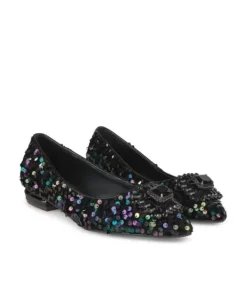 Zapatos Planos Azules*Alma en Pena Comprar Bailarina Cubierta De Lentejuelas