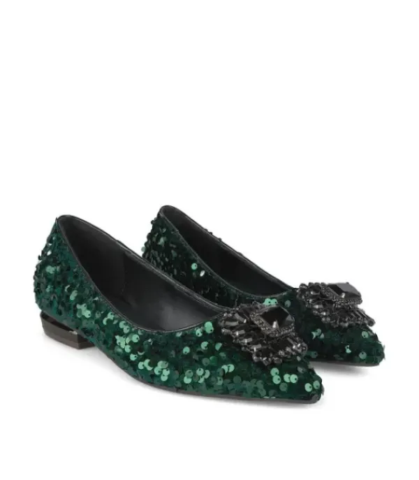 Zapatos Planos Azules*Alma en Pena Comprar Bailarina Cubierta De Lentejuelas
