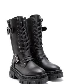 Botas Planas*Alma en Pena Comprar Bota Con Detalle De Pedreria