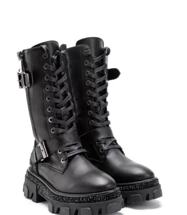 Botas Planas*Alma en Pena Comprar Bota Con Detalle De Pedreria