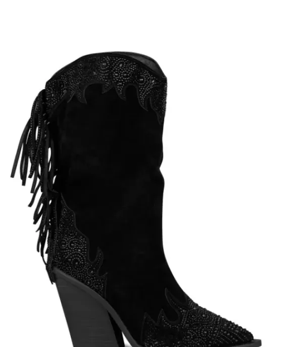 Botas Tacón*Alma en Pena Comprar Bota Con Flecos Y Pedreria