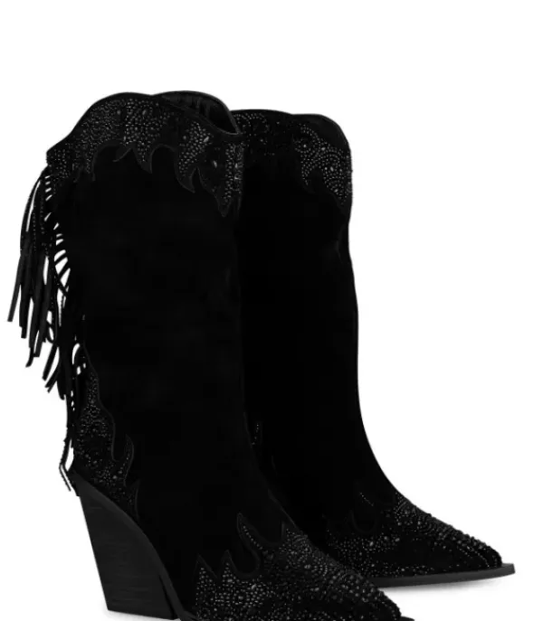 Botas Tacón*Alma en Pena Comprar Bota Con Flecos Y Pedreria