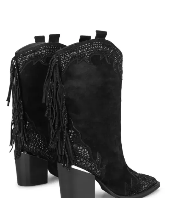 Botas Tacón*Alma en Pena Comprar Bota Con Flecos Y Pedreria