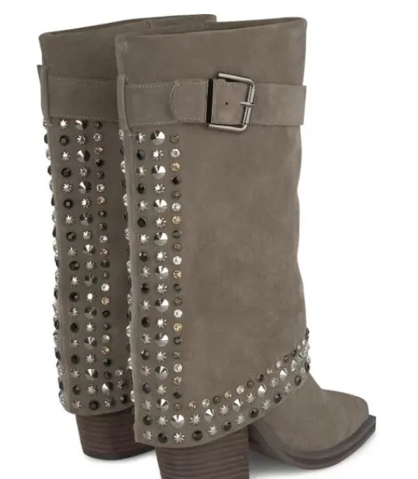 Botas Tacón*Alma en Pena Comprar Bota Con Tachuelas Y Hebilla