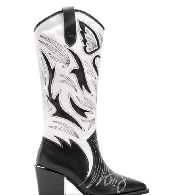Botas Tacón*Alma en Pena Comprar Bota Cowboy Bordados Contraste