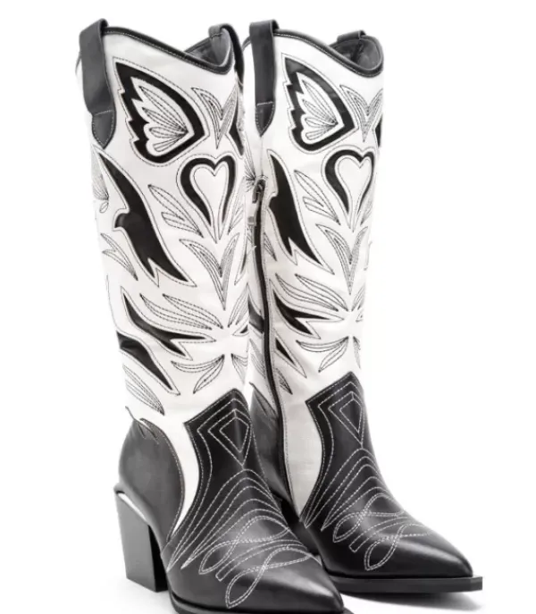 Botas Tacón*Alma en Pena Comprar Bota Cowboy Bordados Contraste