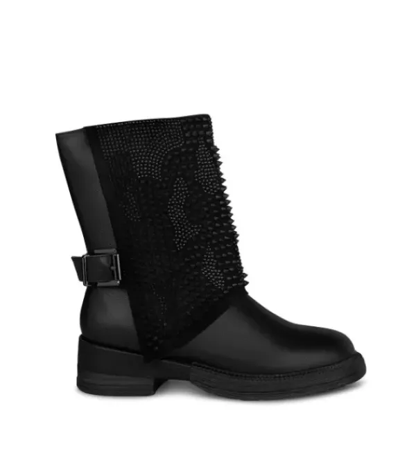 Botines Planos*Alma en Pena Comprar Bota Hebilla Con Tachuelas