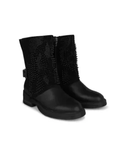 Botines Planos*Alma en Pena Comprar Bota Hebilla Con Tachuelas