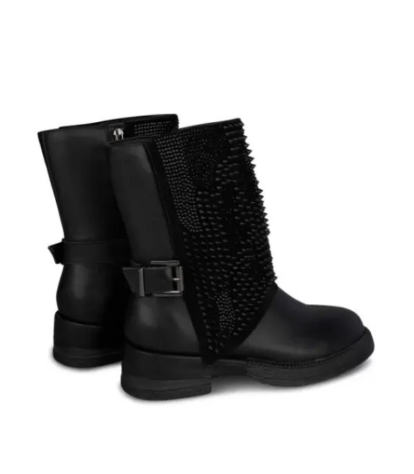 Botines Planos*Alma en Pena Comprar Bota Hebilla Con Tachuelas