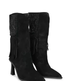 Botas Tacón*Alma en Pena Comprar Bota Pedreria Con Flecos