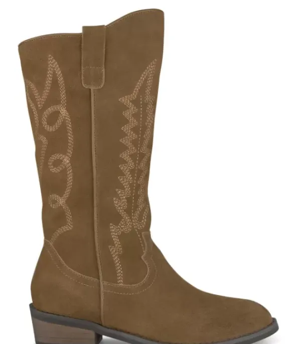 Botas Azules*Alma en Pena Comprar Bota Plana Con Bordado