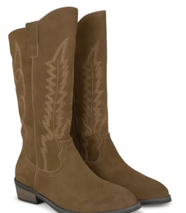 Botas Azules*Alma en Pena Comprar Bota Plana Con Bordado