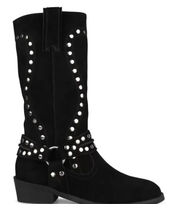 Botas Azules*Alma en Pena Comprar Bota Plana Con Tachuelas