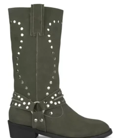 Botas Azules*Alma en Pena Comprar Bota Plana Con Tachuelas