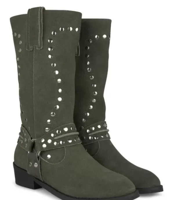 Botas Azules*Alma en Pena Comprar Bota Plana Con Tachuelas