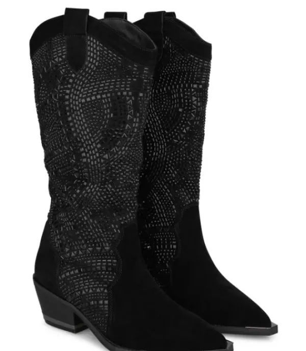 Botas Planas*Alma en Pena Comprar Bota Vaquera Con Pedreria