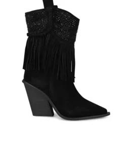 Botines Tacón*Alma en Pena Comprar Botin Con Flecos Y Pedreria
