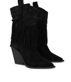 Botines Tacón*Alma en Pena Comprar Botin Con Flecos Y Pedreria