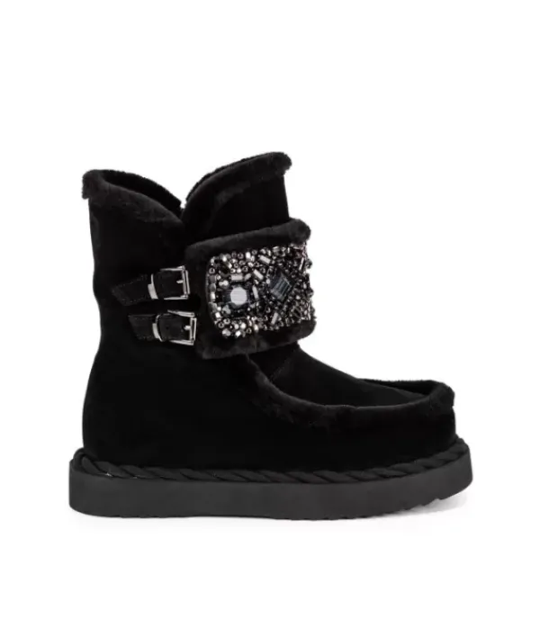 Botines Planos*Alma en Pena Comprar Botin Con Pelo Y Adorno