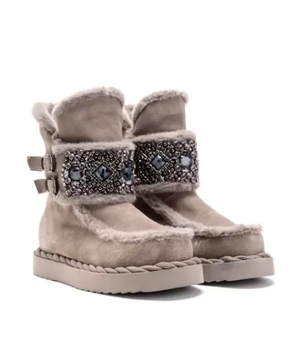 Botines Planos*Alma en Pena Comprar Botin Con Pelo Y Adorno