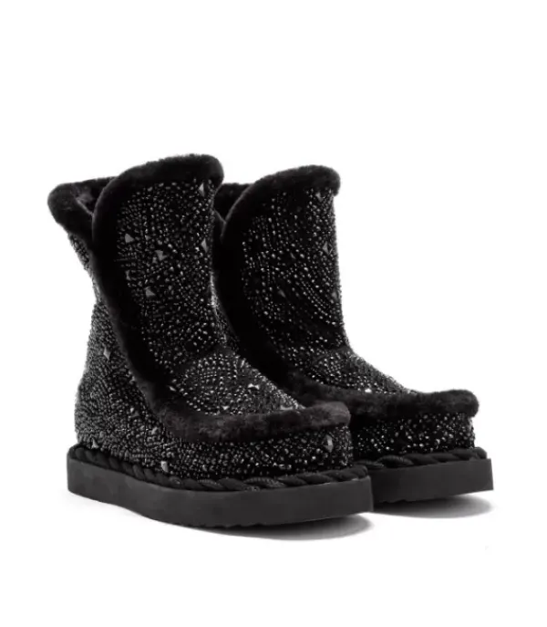 Botines Planos*Alma en Pena Comprar Botin Con Pelo Y Pedreria
