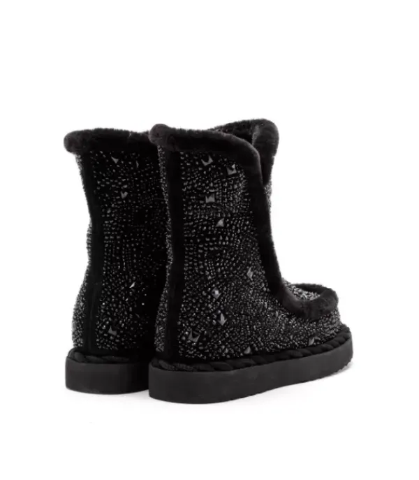 Botines Planos*Alma en Pena Comprar Botin Con Pelo Y Pedreria