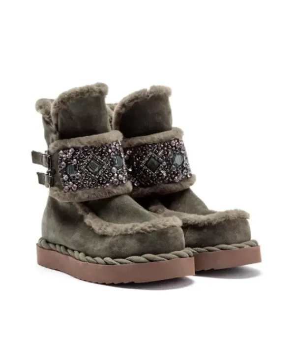 Botines Planos*Alma en Pena Comprar Botin Con Pelo Y Ribete