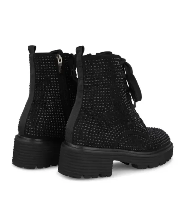 Botines Azules*Alma en Pena Comprar Botines Con Cordones Y Pedreria