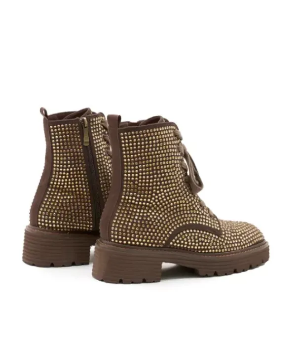 Botines Azules*Alma en Pena Comprar Botines Con Cordones Y Pedreria