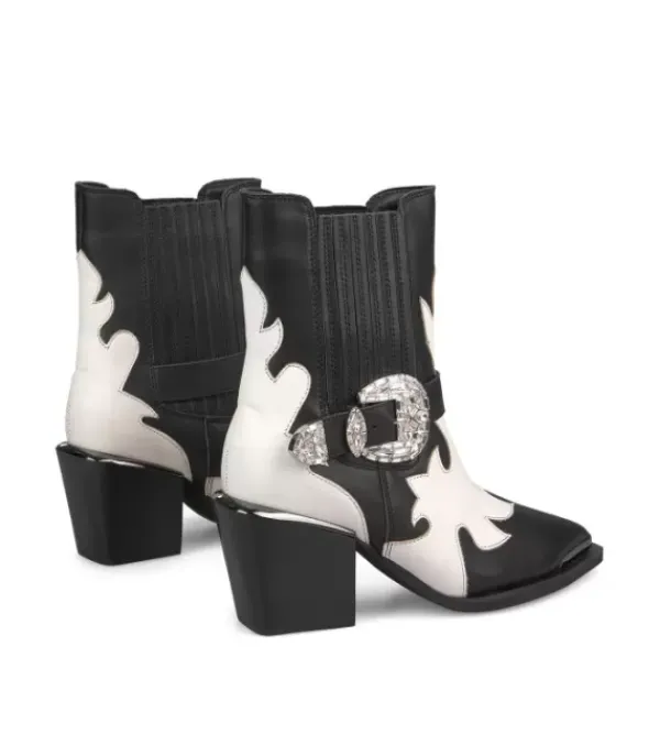 Botines Tacón*Alma en Pena Comprar Botin Estilo Cowboy Hebilla