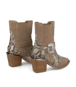 Botines Tacón*Alma en Pena Comprar Botin Hebilla Estilo Cowboy