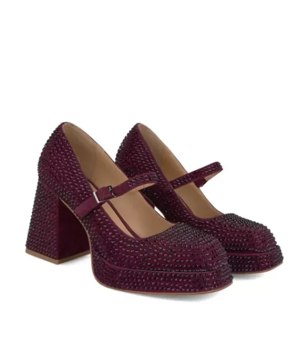 Zapatillas*Alma en Pena Comprar Sandalia Con Punta Cuadrada Y Pedreria