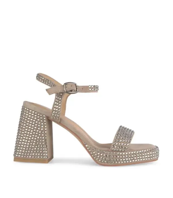 Sandalias De Tacón Alto*Alma en Pena Comprar Sandalia Tacón Cubierta Pedreria