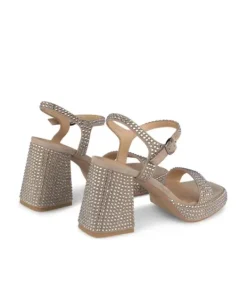 Sandalias De Tacón Alto*Alma en Pena Comprar Sandalia Tacón Cubierta Pedreria