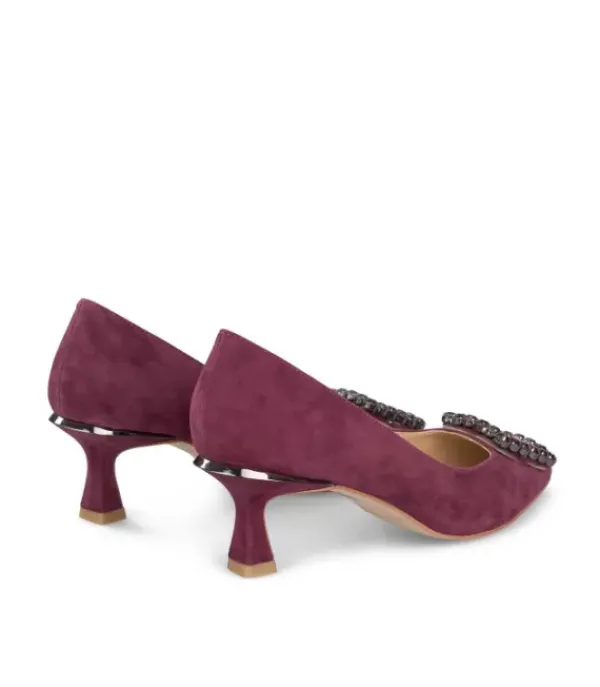 Zapatillas*Alma en Pena Comprar Zapato Tacón Con Adorno Cuadrado