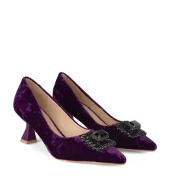 Zapatos De Tacón Azules*Alma en Pena Comprar Zapato Tacón Con Broche Pedreria
